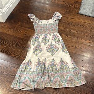 Floral Dress with Ruffled Sleeves